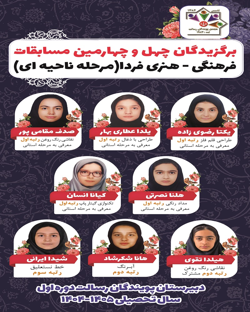 برگزیدگان جشنواره فرهنگی و هنری
